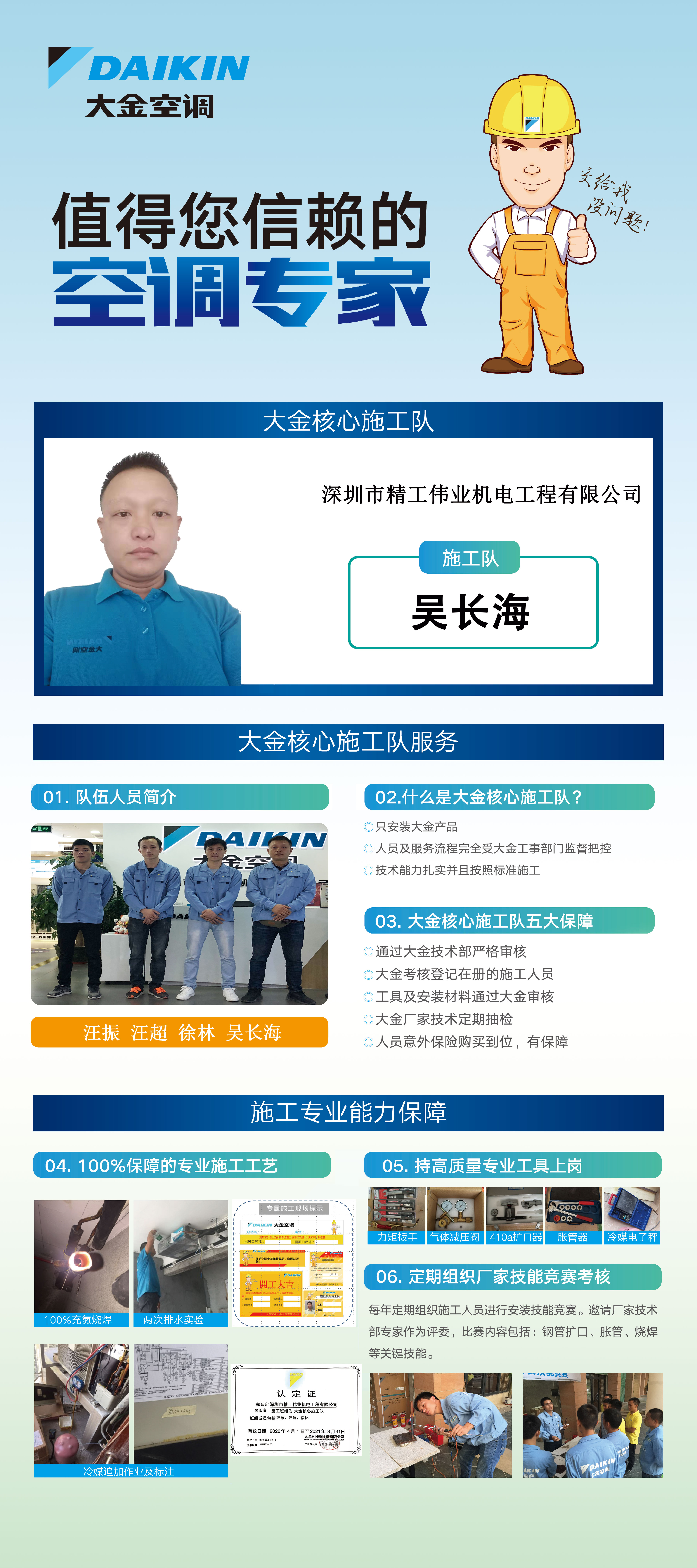 开云全站网页入口旗下的大金核心施工队介绍