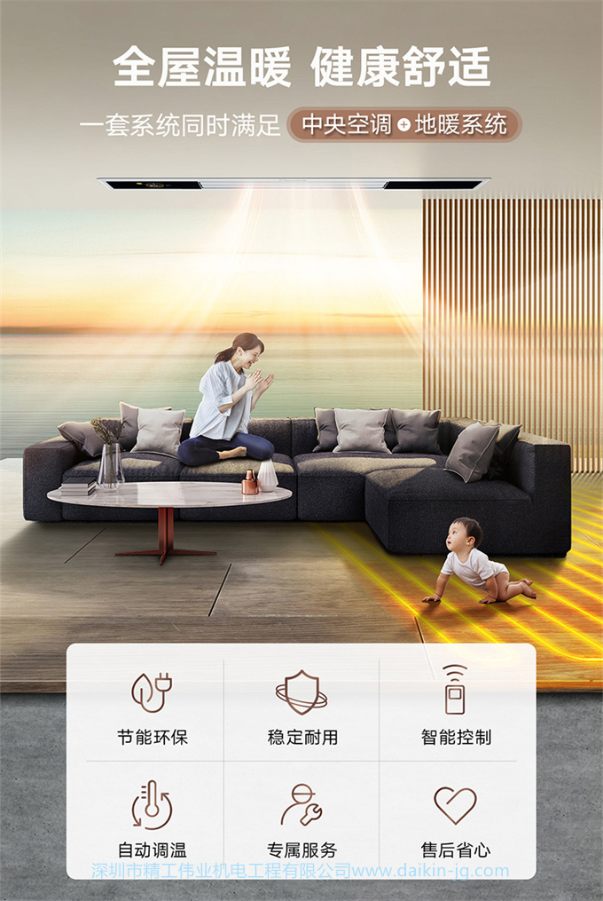 DAIKIN/大金5匹一拖三 VRV-U家用中央空调采暖地暖变频双用多联机(图3)