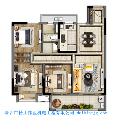 100平方米左右的房子，开云官方登录网站入口可以配置？(图1)